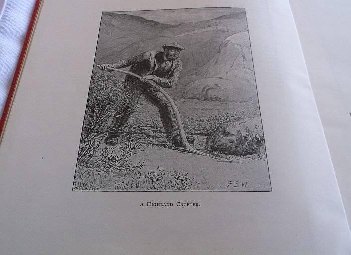 ANTIQUE BOOK !!! SCOTTISH PICTURES - DRAWN WITH PEN & PENCIL ....1891 ....HARD COVER !!! RARE !!!