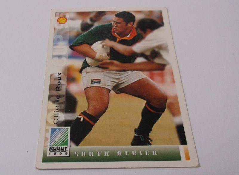1995 RUGBY WORLD CUP TRADING CARD - SOUTH AFRICA - OLLIE LE ROUX