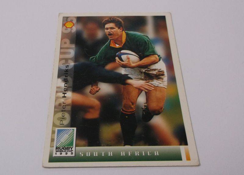 1995 RUGBY WORLD CUP TRADING CARD - SOUTH AFRICA - PIETER HENDRIKS