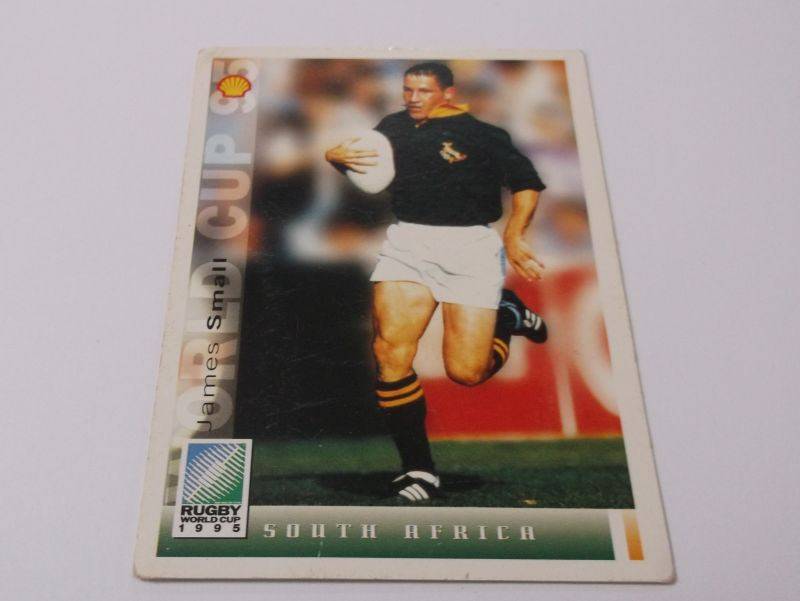 1995 RUGBY WORLD CUP TRADING CARD - SOUTH AFRICA - JAMES SMALL