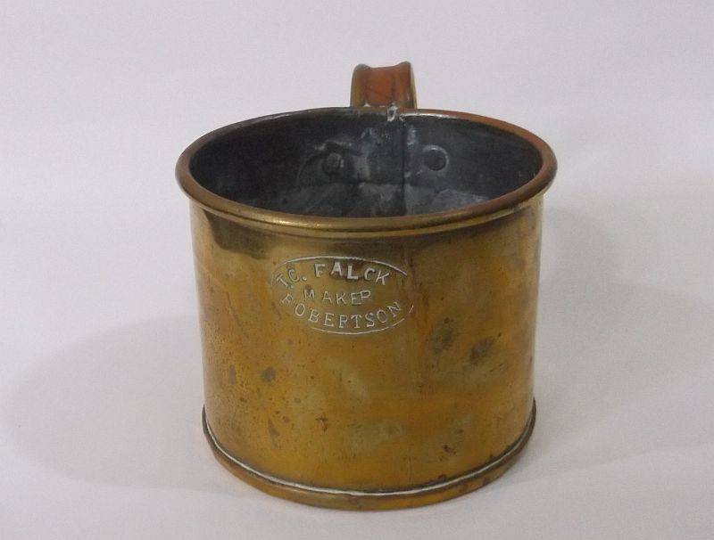 AWESOME AFRICANA - "CAPE" BRASS .....MUG BY T.C FALCK ROBERTSON .....WESTERN CAPE