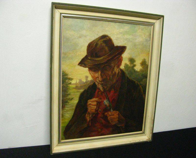 AWESOME !! AN OUTSTANDING OLD ORIGINAL OIL ON CANVAS BY GERMAN ARTIST W SCHWANEN ...WOW !!!