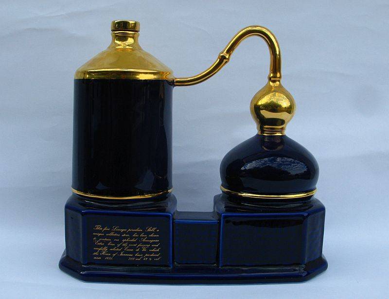 AWESOME RARE FIND !! A VINTAGE LIMOGES PORCELAIN DECANTER IN THE FORM OF AN ALCOHOL STILL ...WOW !!!