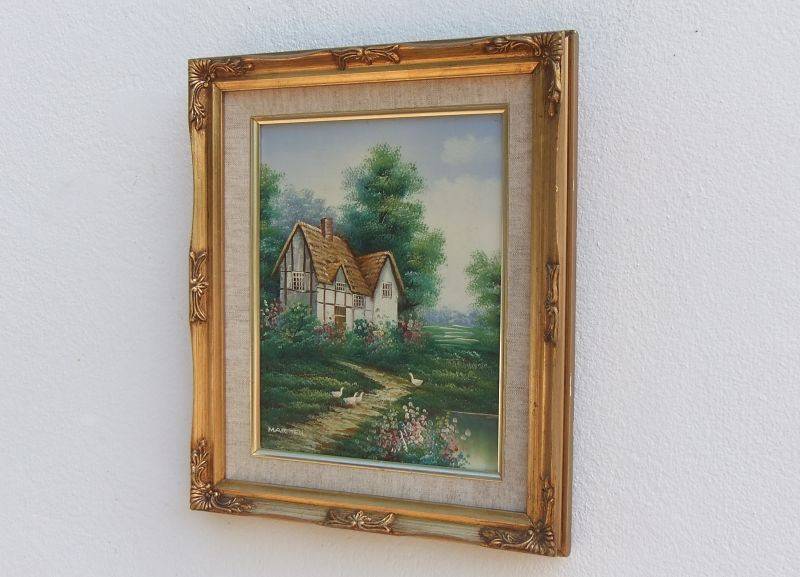 A BEAUTIFUL ORIGINAL OIL ON BOARD OF A COUNTRY COTTAGE SIGNED BY THE ARTIST MARTEN ...MUST SEE !!