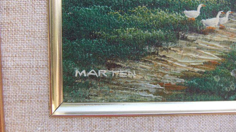 A BEAUTIFUL ORIGINAL OIL ON BOARD OF A COUNTRY COTTAGE SIGNED BY THE ARTIST MARTEN ...MUST SEE !!