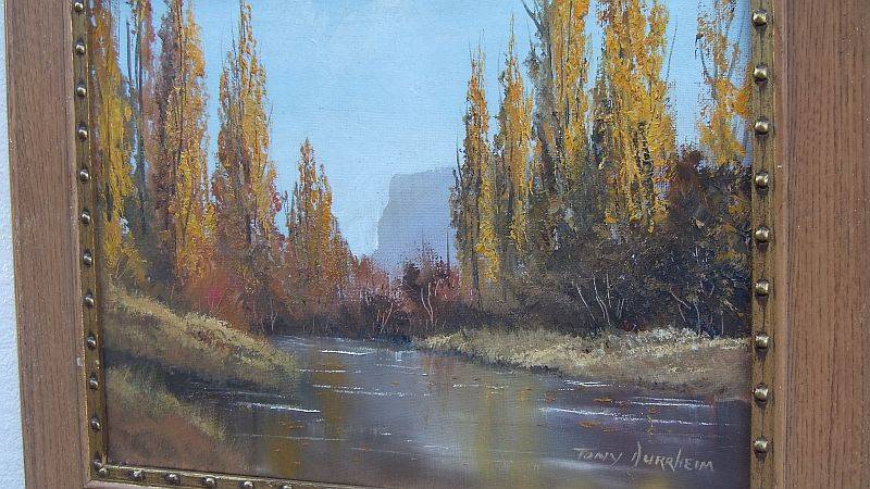 AN EXTRAORDINARY ORIGINAL OIL ON CANVAS BY SA ARTIST TONY DURRHEIM ... SIGNED !! GREAT CONDITION !!