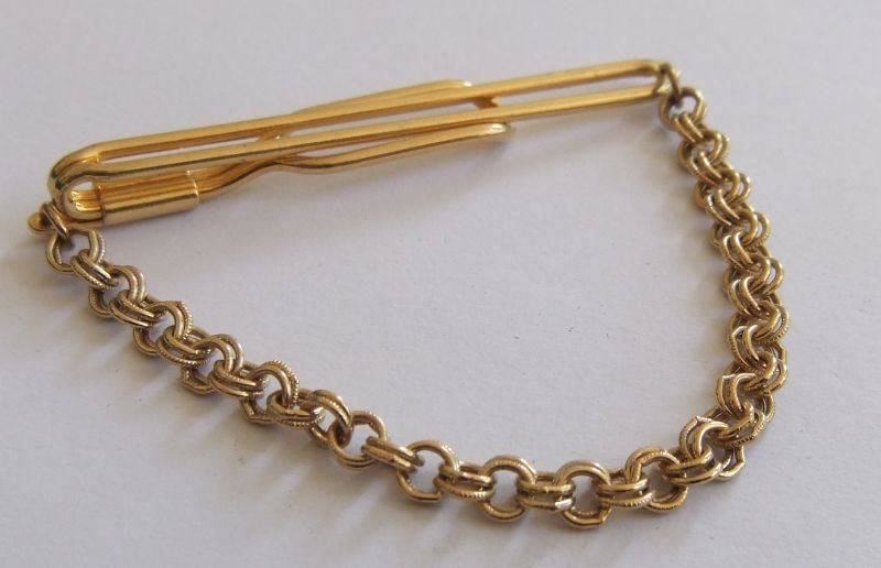 TIE PIN / CLIP - GOLD TONE - EXCELLENT CONDITION