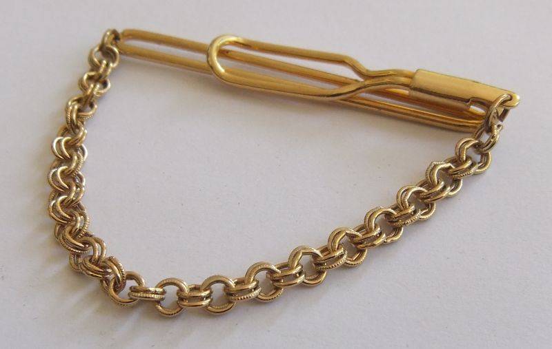 TIE PIN / CLIP - GOLD TONE - EXCELLENT CONDITION