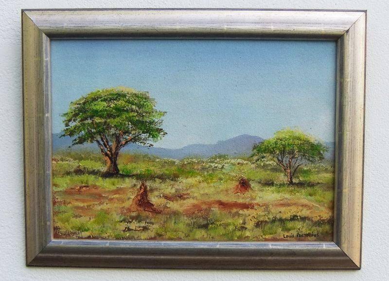 WOW !! A WELL EXECUTED ORIGINAL OIL ON BOARD BY KNOWN SOUTH AFRICAN ARTIST LOUIS PRETORIUS !!