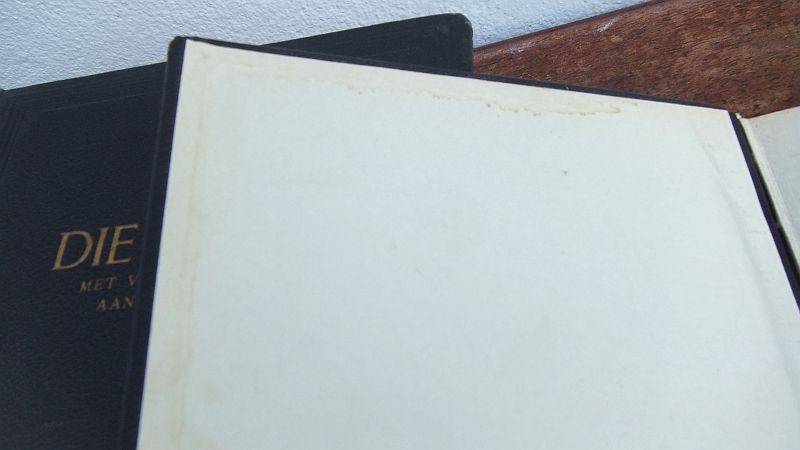 AN IMPRESSIVE 3 VOLUME SET OF THE BIBLE IN AFRIKAANS PRINTED IN THE NETHERLANDS DURING THE LATE 50`S