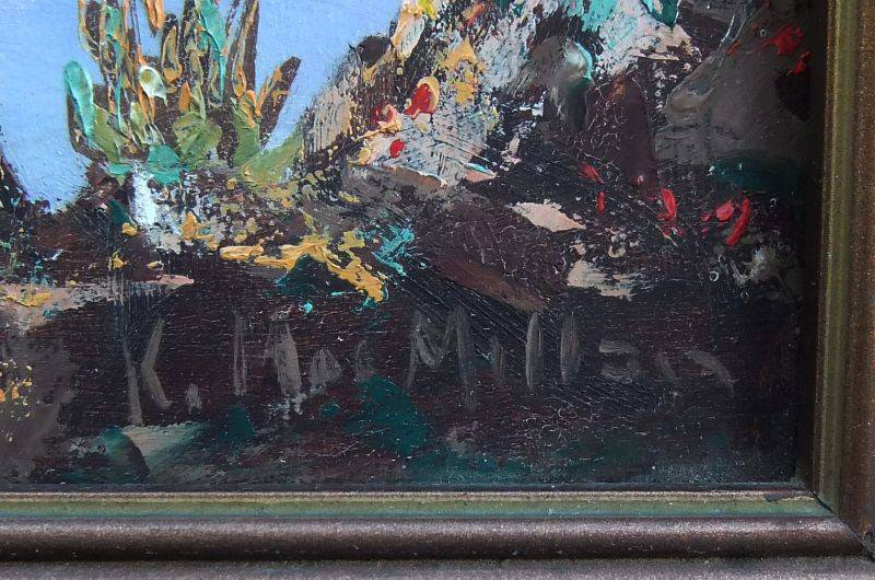 WOW !! A STUNNING ORIGINAL OIL ON BOARD OF A MOUNTAINOUS LANDSCAPE SIGNED K MACMILLAN