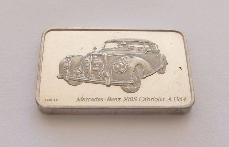 ONE OUNCE PURE SILVER INGOT - MERCEDES BENZ