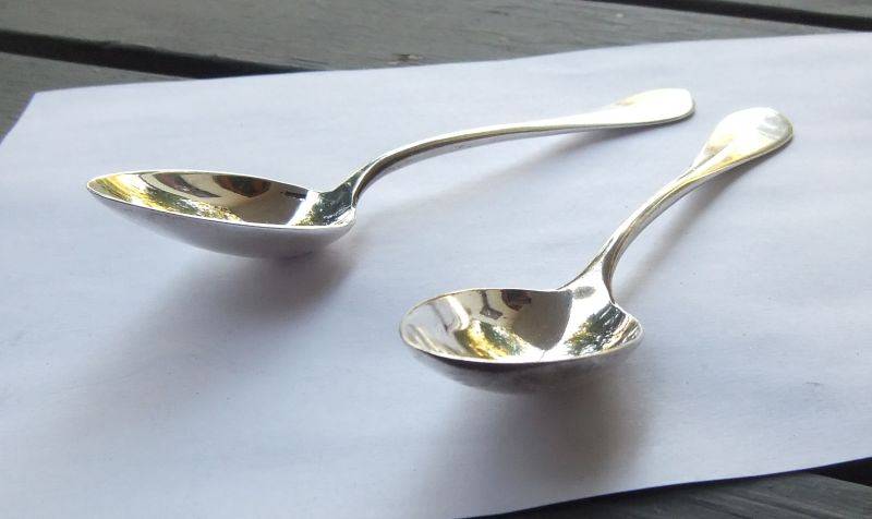 TWO LARGE SPOONS BY CHRISTOFLE OF FRANCE