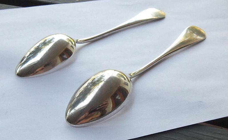 TWO LARGE SPOONS BY CHRISTOFLE OF FRANCE
