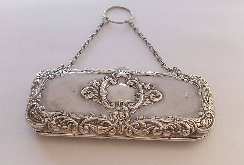 A SUPER RARE HALLMARKED STERLING SILVER LADIES PURSE DATED 1900 BIRMINGHAM ...SEE CONDITION...WOW !!