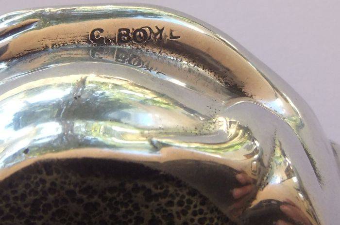 WOW !! A FABULOUS SOLID METAL OPEN SALT BY FAMOUS SA DESIGNER ""CARROL BOYES"" ...GREAT CONDITION !!