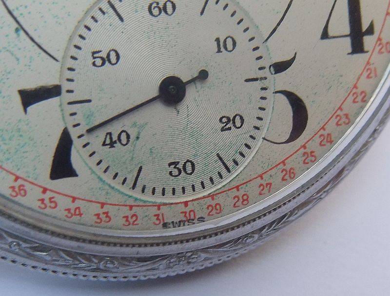 A CLASSY VINTAGE ""MONARCH"" SWISS POCKET WATCH ...WINDS...TICKS...NEEDS A SERVICE !! STUNNING !!