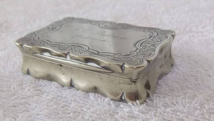 RARE FIND !! AN ANTIQUE HALLMARKED SNUFF BOX FROM THE BOER WAR ERA 1880-1900 BOER NAME & "SPITSKOP"