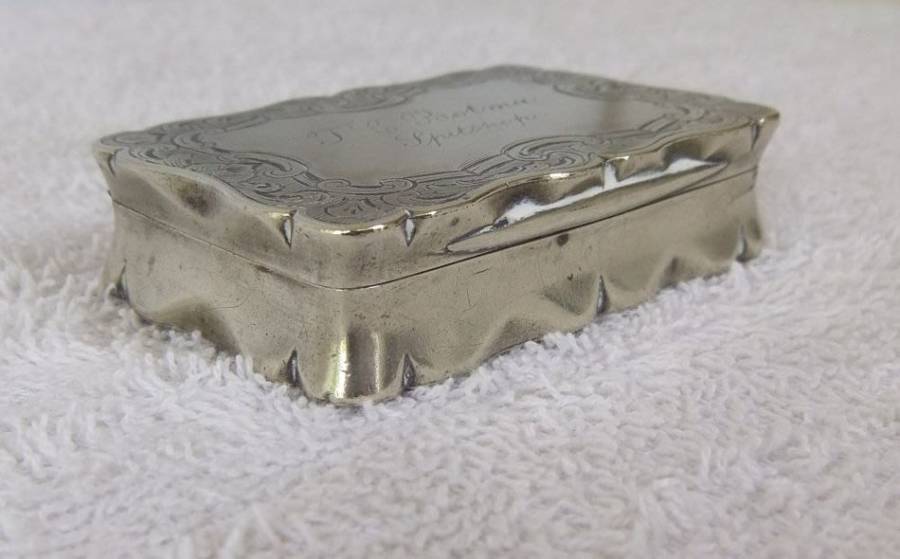 RARE FIND !! AN ANTIQUE HALLMARKED SNUFF BOX FROM THE BOER WAR ERA 1880-1900 BOER NAME & "SPITSKOP"