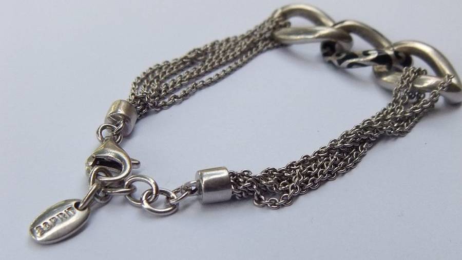 A SUPERIOR QUALITY DESIGNER MULTI STRAND BRACELET BY ESPRIT - STAMPED AND TESTED - HIGH VALUE
