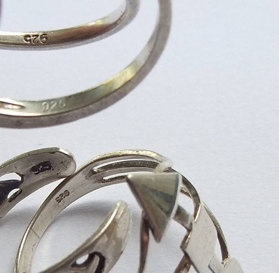 FOUR STERLING SILVER RINGS FOR YOUR COLLECTION - ALL FULLY TESTED - BID FOR THE LOT