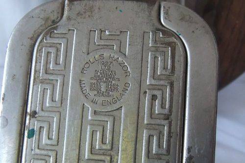 THREE OLD ITEMS FROM THE DECEASED ESTATE OF A VETERAN - SAI PLAQUE / INK POT / RAZOR SHARPENER !!