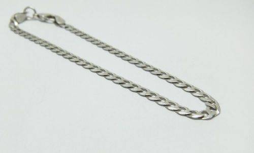 LOOK !! A FABULOUS SOLID STERLING SILVER CURB LINK BRACELET - STAMPED AND TESTED - FREE COMBINING !!