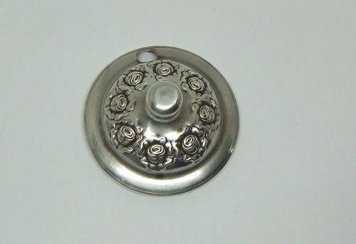 R1 START !! AN ADORABLE OLD SOLID 800 SILVER CONDIMENT POT WITH ROSE DECORATION !! MUST SEE !!