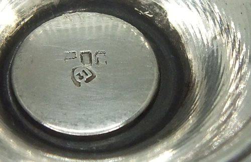 R1 START !! AN ADORABLE OLD SOLID 800 SILVER CONDIMENT POT WITH ROSE DECORATION !! MUST SEE !!
