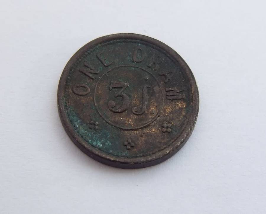 An antique token for Standard , P . ROGERS & CO - 1 Dram