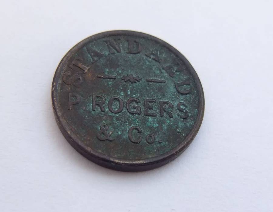 An antique token for Standard , P . ROGERS & CO - 1 Dram
