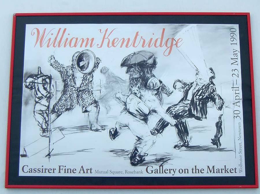 Rare find !! A poster from a William Kentridge exhibition held in Newtown JHB during May 1990