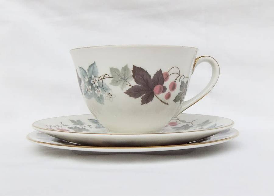 A charming vintage trio by Royal Doulton in the Camelot pattern
