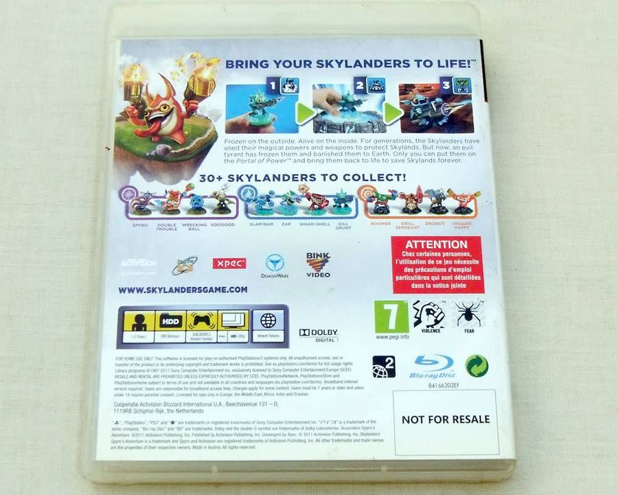 Playstation 3 Game - SKYLANDERS - SPYRO`S ADVENTURE