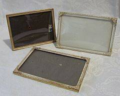 Three vintage frames with domed glass