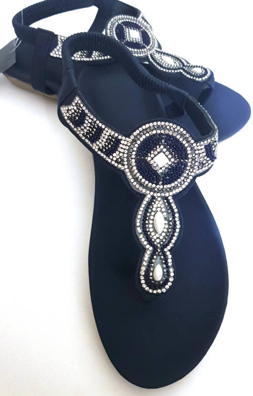 BRAND NEW!! BEAUTIFUL NAVY LADIES SANDALS - SIZE 5 ONLY