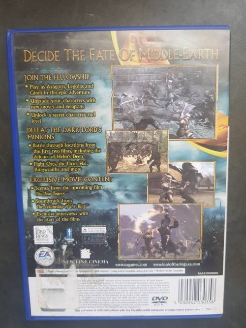 PS2 - THE LORD OF THE RINGS - EXCELLENT CONDITION