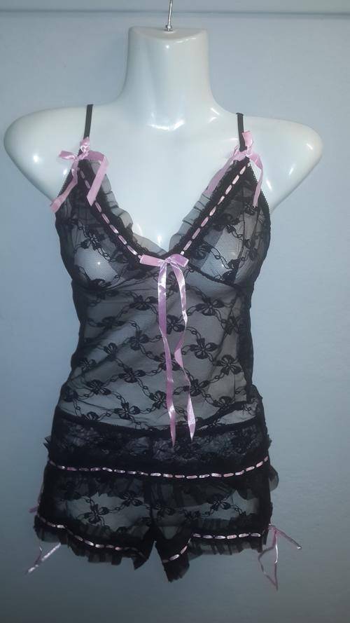 SEXY LACE PINK & BLACK CAMI SETS!!!!