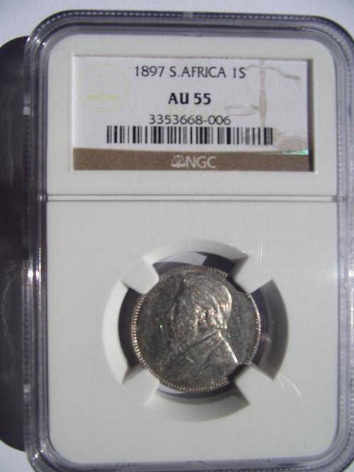 1897 SHILLING GRADED AU55 AT CRAZY R1 START