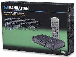 Manhattan LCD TV Converter / Tuner - Analog TV, Full Function Remote Control