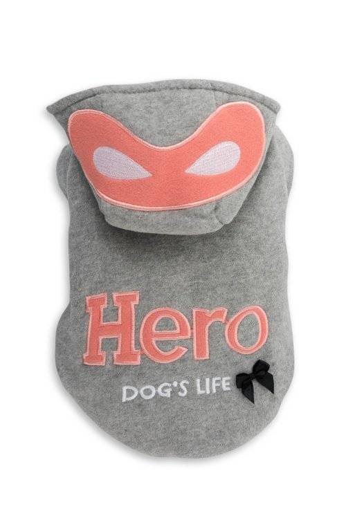 Dog`s Life Hero`s Hoodie - Grey - Xtra Small