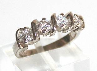 9ct white gold Eternity RING, simulated diamonds = BIG & BOLD! Ready for you