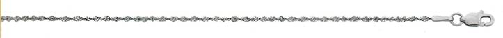 18ct or 18k white gold CHAIN: Singapore link, 0.9mm wide, 42cm