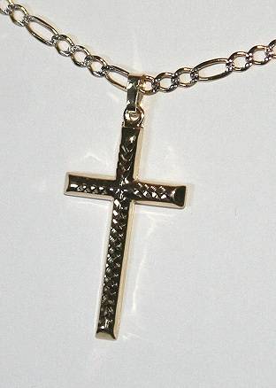 9ct gold Cross, finely detailed. Ready for you