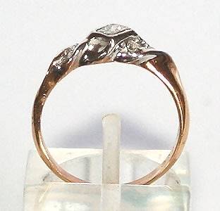 Princess cut RING: 19.2k / 19.2ct Portuguese rose gold, simulated diamonds. Ready for you. Last one!