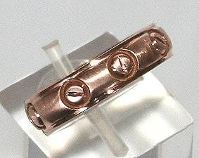 18k / 18ct rose gold Designer BAND, 5mm wide, size Y or Z