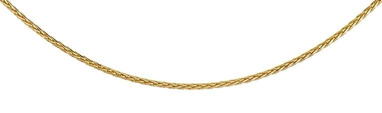 9k / 9ct gold CHAIN: Wheat or Spiga link, 0.9mm wide, adjustable to 50cm, map of Africa