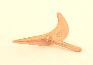 Single 19.2k / 19.2ct Portuguese rose gold Nike swoosh stud EARRING. Ready for you. Last one!