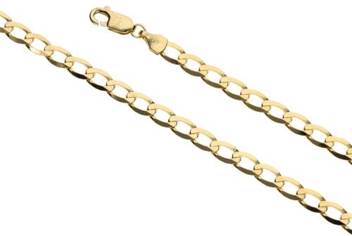 9k / 9ct gold CHAIN: oval curb, 4.5mm wide, 55cm