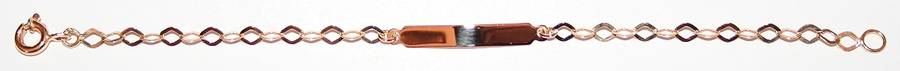 Child's / Baby ID Bracelet: 13.5cm. 19.2ct rose gold = "Ouro Portugues"